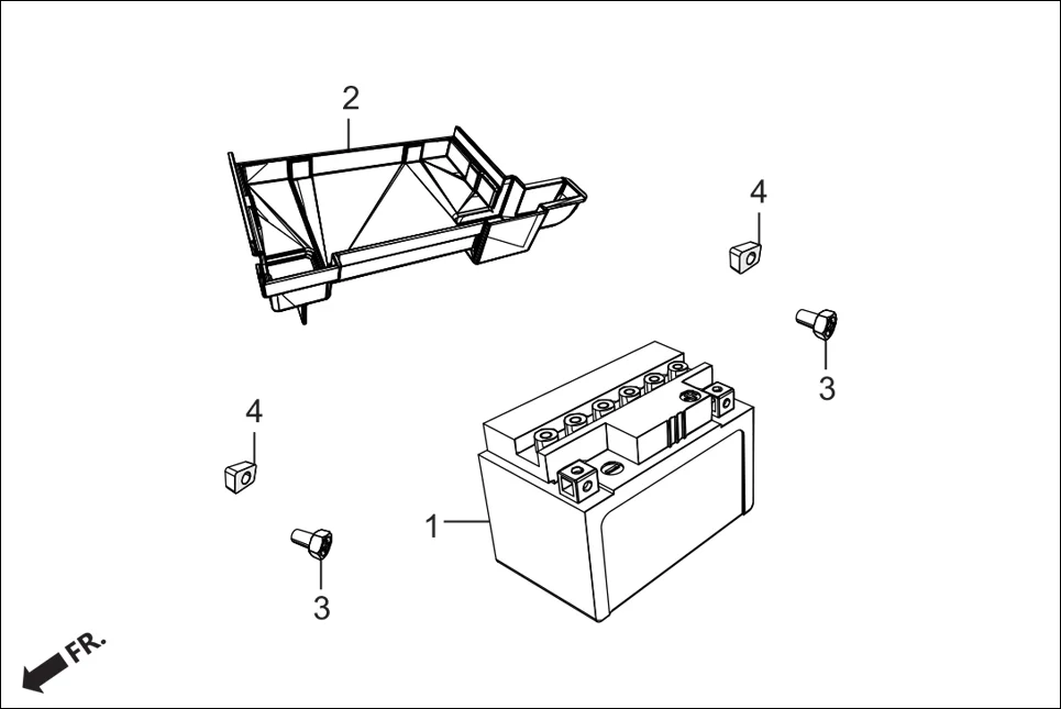 F-21A BATTERY assembly diagram for Hero Passion X PRO (Jan, 2018)