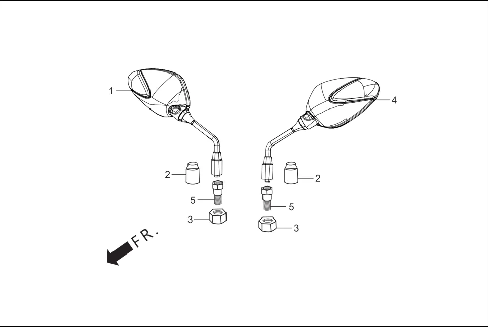 F-3C BACK MIRROR assembly diagram for Hero Passion X PRO (Jan, 2018)