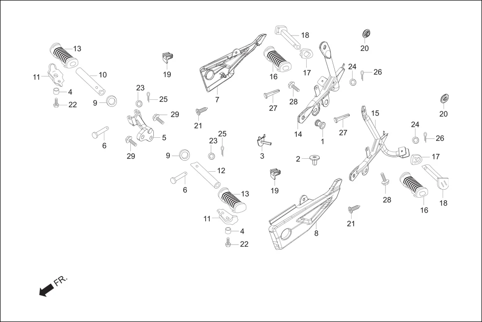 F-15-DISC STEP ASSY. assembly diagram for Hero Passion X PRO (Jan, 2019)