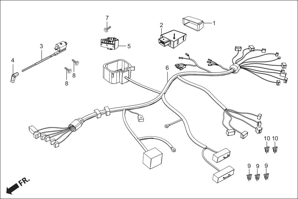 F-21 ELECTRICALS (WIRE HARNESS) assembly diagram for Hero Passion X PRO (Jan, 2019)