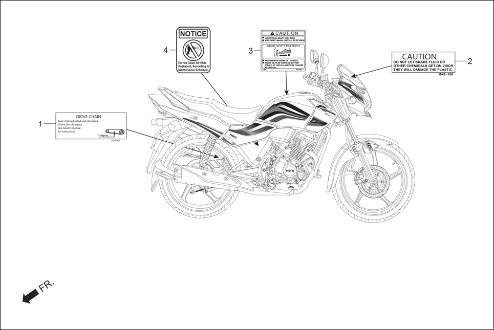 F-27 MARK/CAUTION assembly diagram for Hero Passion X PRO (Jan, 2019)