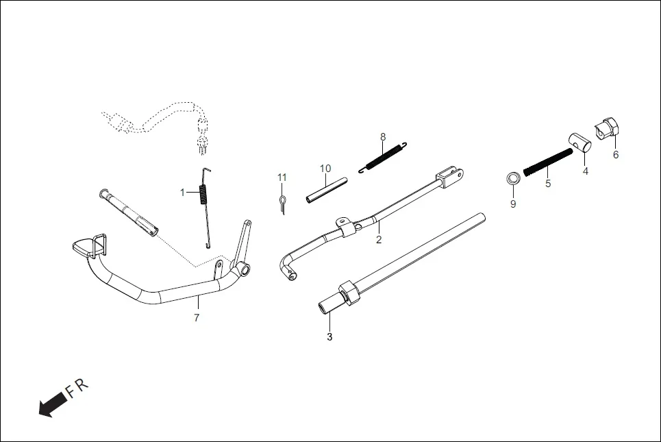 F-8A-DISC REAR BRAKE PEDAL (DISC) diagram showing 43455-KSP-900