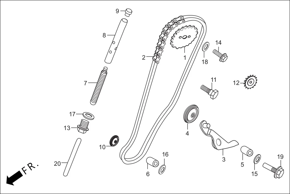 E-4 CAM CHAIN TENSIONER