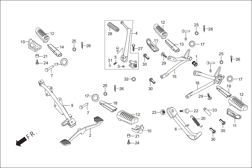 F-17 STEP ASSY./KICK STARTER diagram showing 50801-KFN-850