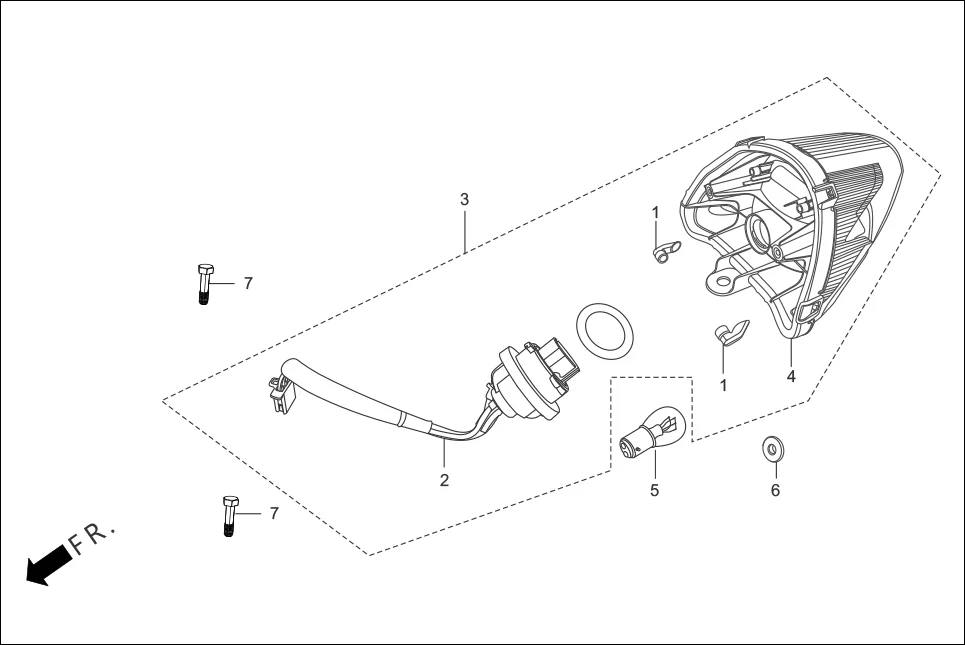 F-23 TAIL LIGHT diagram showing 83601-MN5-000