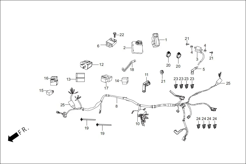 F-24-KICK WIRE HARNESS / BATTERY diagram showing 94050-06000