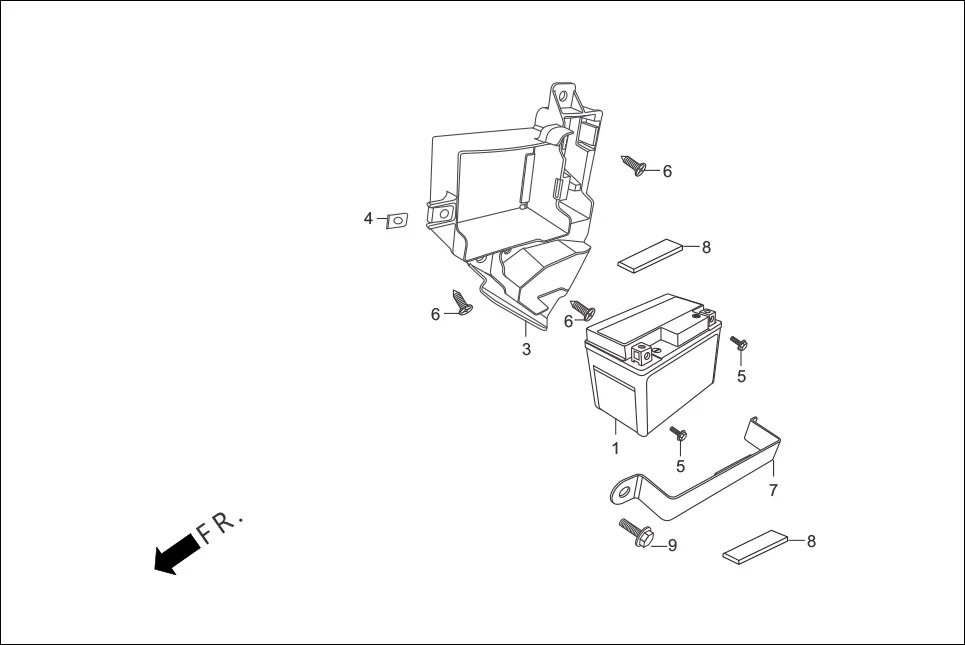F-24A-KICK BATTERY ASSY assembly diagram for Hero Passion X PRO (Sept, 2012)