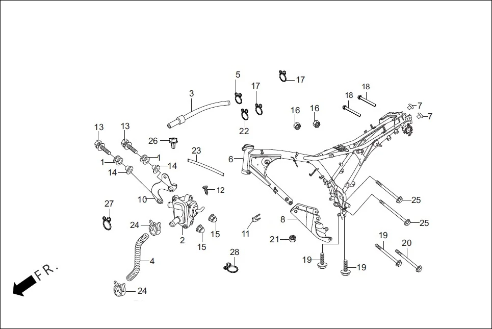 F-25-SELF FRAME BODY / UTILITY BOX diagram showing 90601-KAF-003