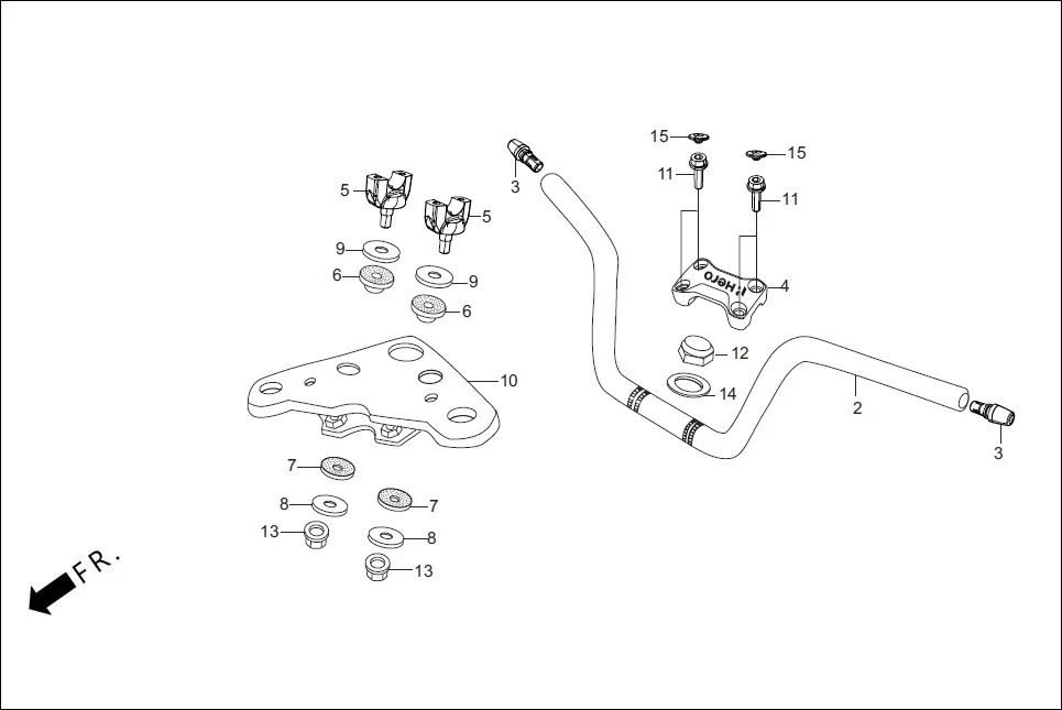 F-4-DISC HANDLE PIPE / TOP BRIDGE diagram showing 90304-KST-942