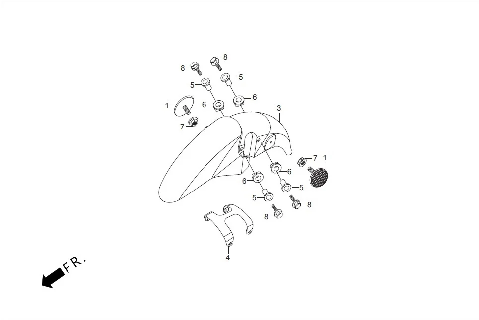 F-6-DISC FRONT FENDER diagram showing 96001-06030-00