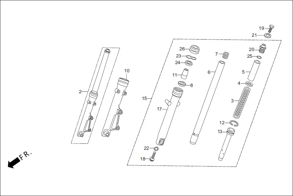 F-7-DISC FRONT FORK diagram showing 51412-KSP-901