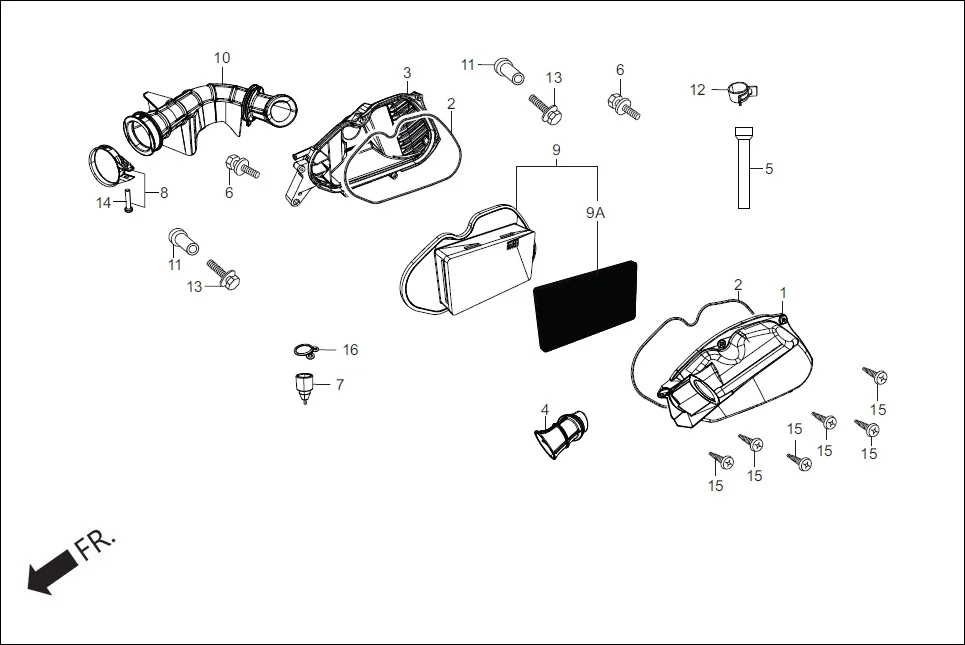 F-15 AIR CLEANER diagram showing 90602-KPL-900