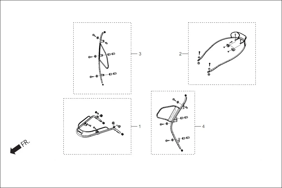 F-29 BEADING ASSY. FR./RR./LEFT &amp; RIGHT (OPTIONAL) assembly diagram for Hero Pleasure 110 BSVI (OCT, 2020)