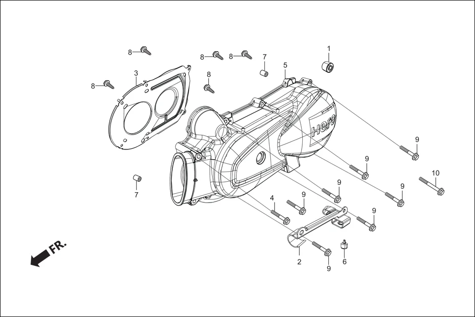 E-11 LEFT CRANK CASE COVER
