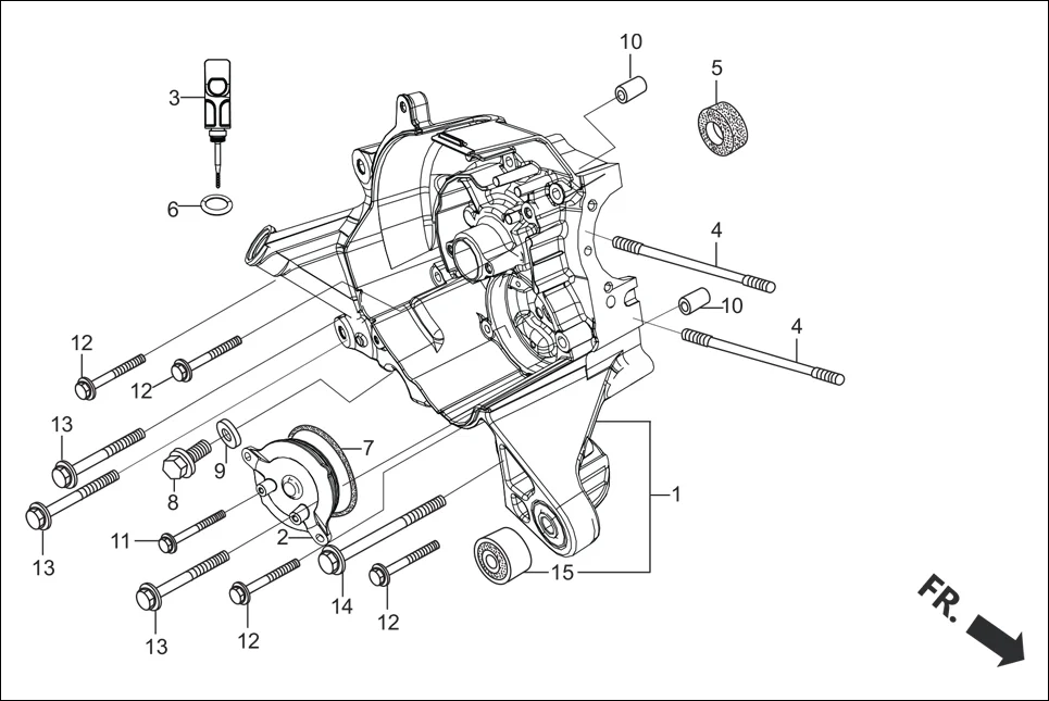 E-7 RIGHT CRANK CASE