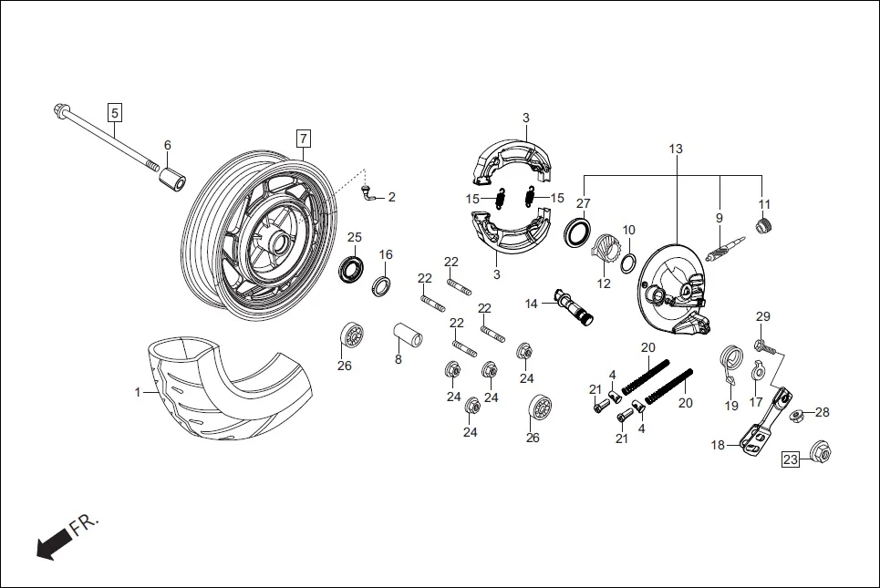F-10-VX FRONT WHEEL (VX) diagram showing K44446AALD200S