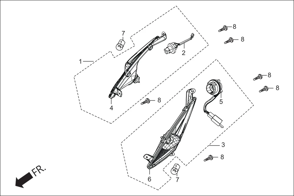 F-19 FRONT WINKER diagram showing 3340B-AAL-501