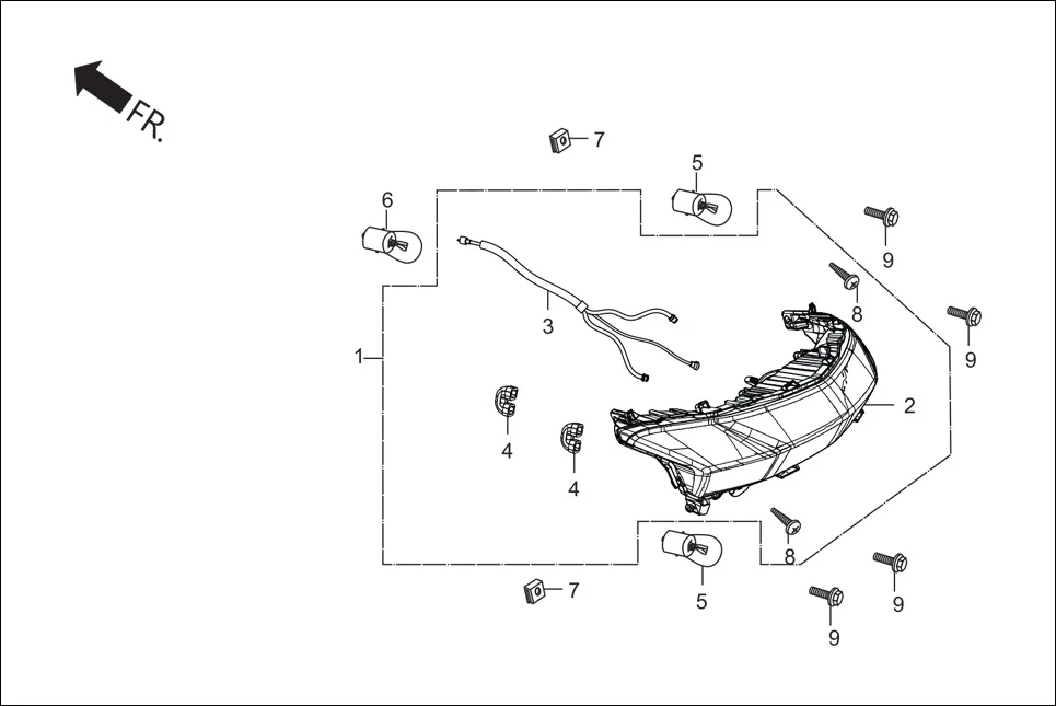 F-20 REAR COMBINATION LIGHT diagram showing 33706-ABA-000