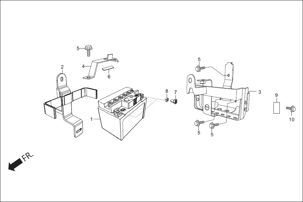 F-21 BATTERY assembly diagram for Hero Pleasure+ (June,2019)
