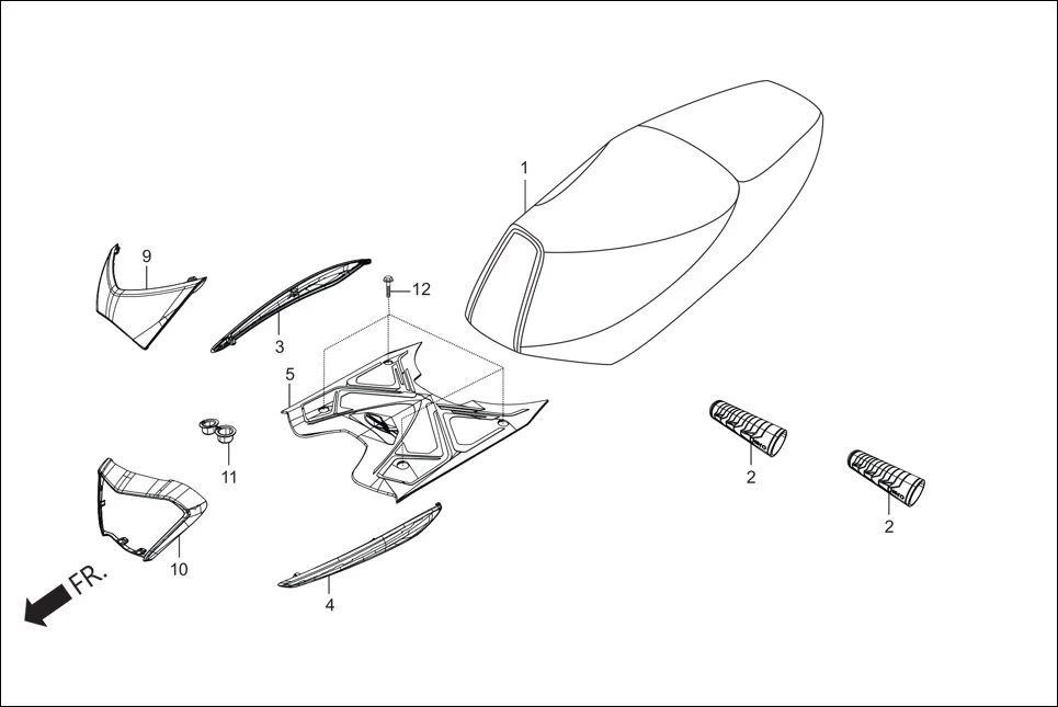F-30-VX COVER ASSY. SEAT/GRIP COVER B (OPTIONAL) diagram showing NOT SERVICEABLE