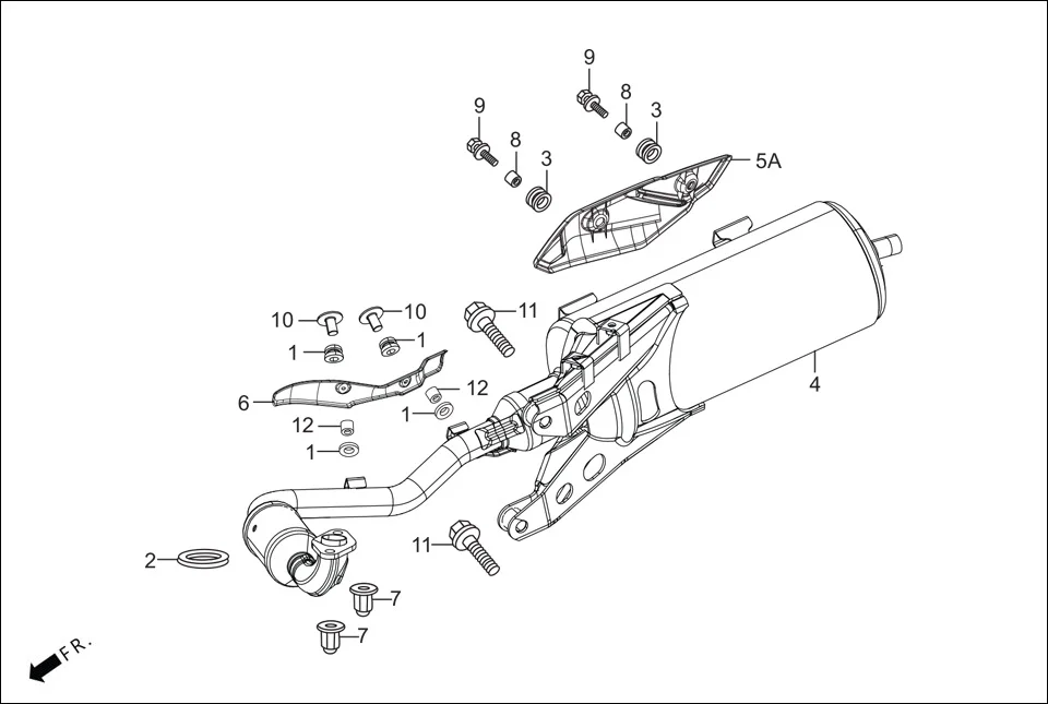 F-16-LX/VX EXHAUST MUFFLER diagram showing 18318-AAL-901