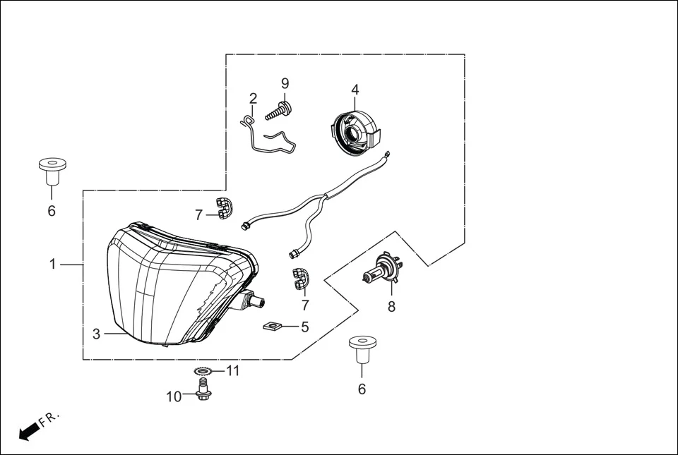 F-1-LX/VX HEAD LIGHT diagram showing 93901-34120