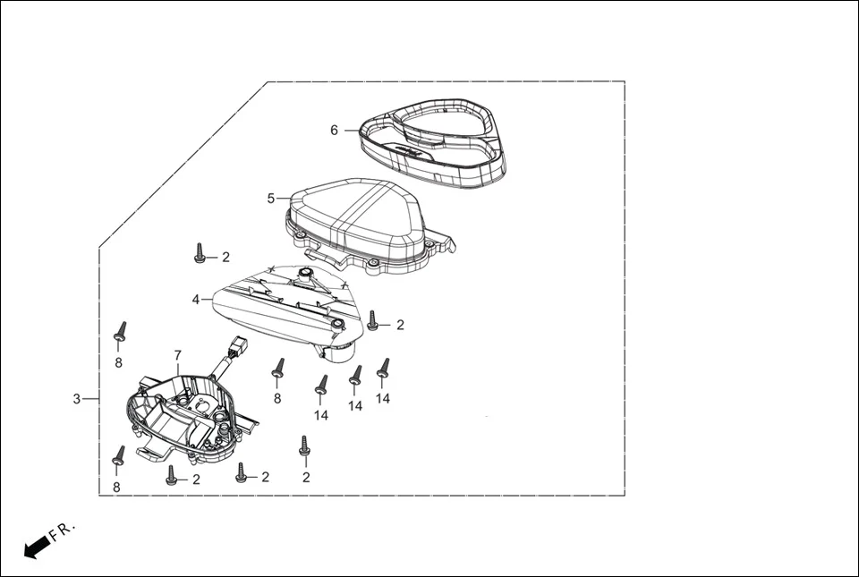 F-2-ZX METER assembly diagram for Hero Pleasure + 110 (July,2022)