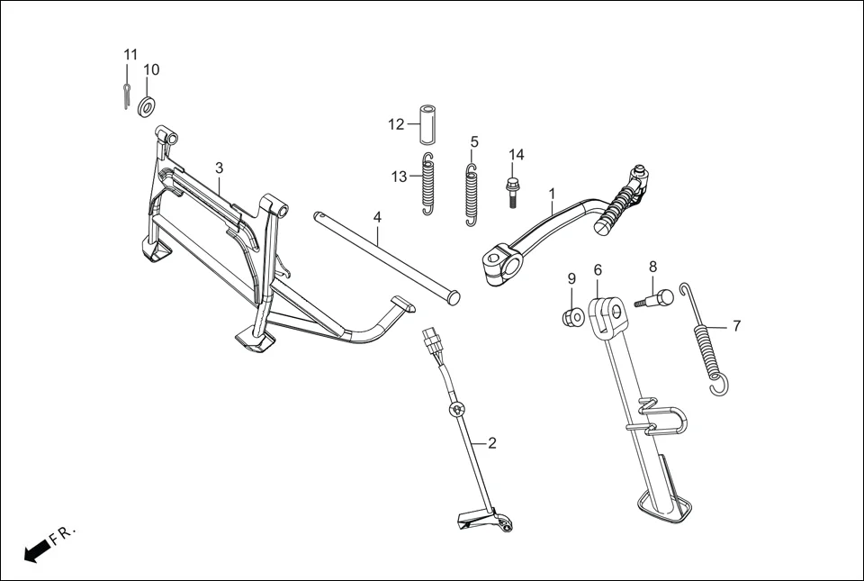 F-17 ARM KICK STARTER assembly diagram for Hero Pleasure Plus((OCT, 2021)