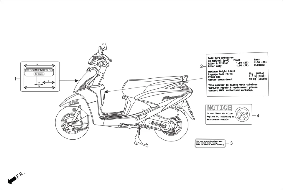 F-25 CAUTION LABEL diagram showing 87541-AAW-300