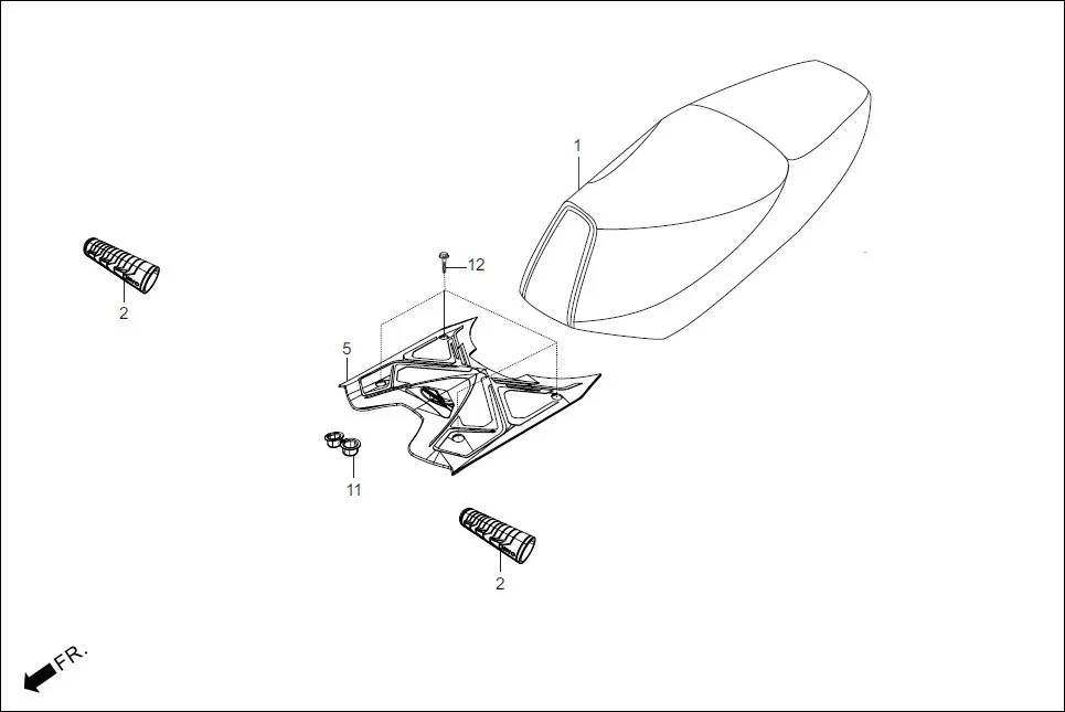 F-30-VX/ZX COVER ASSY. SEAT/GRIP COVER B (OPTIONAL) diagram showing K23010AAWFP11S