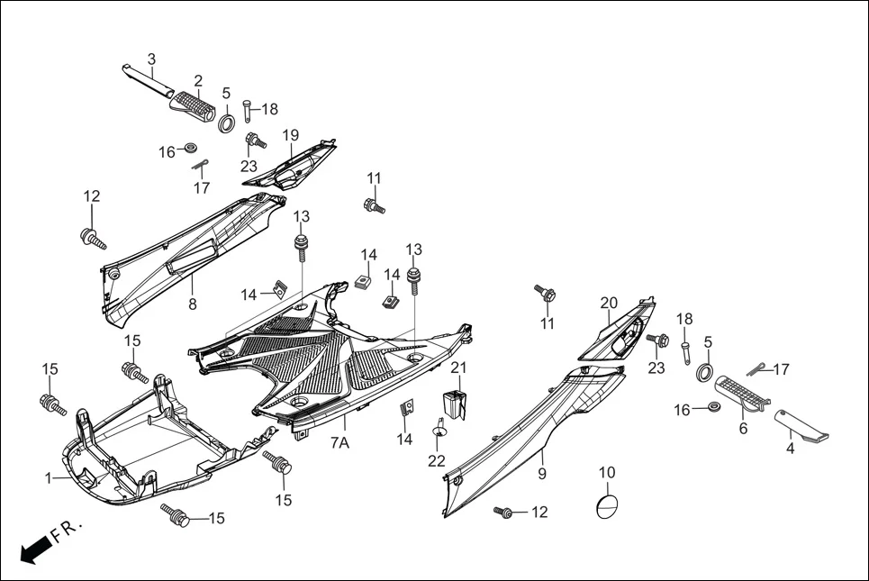F-7-ZX FLOOR PANEL diagram showing 94101-06000