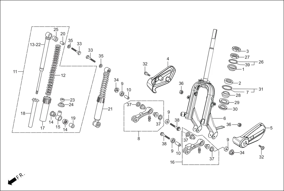 F-9 STRG. STEM/FR. FORK diagram showing 51516-GC8-003