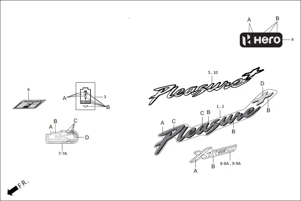 F-26-ZX MARK/STRIPE diagram showing 86355-AAL-500R