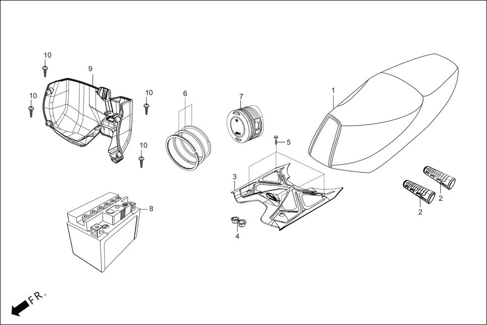 F-30_LX/ZX+ (OPTIONAL) diagram showing NOT SERVICEABLE