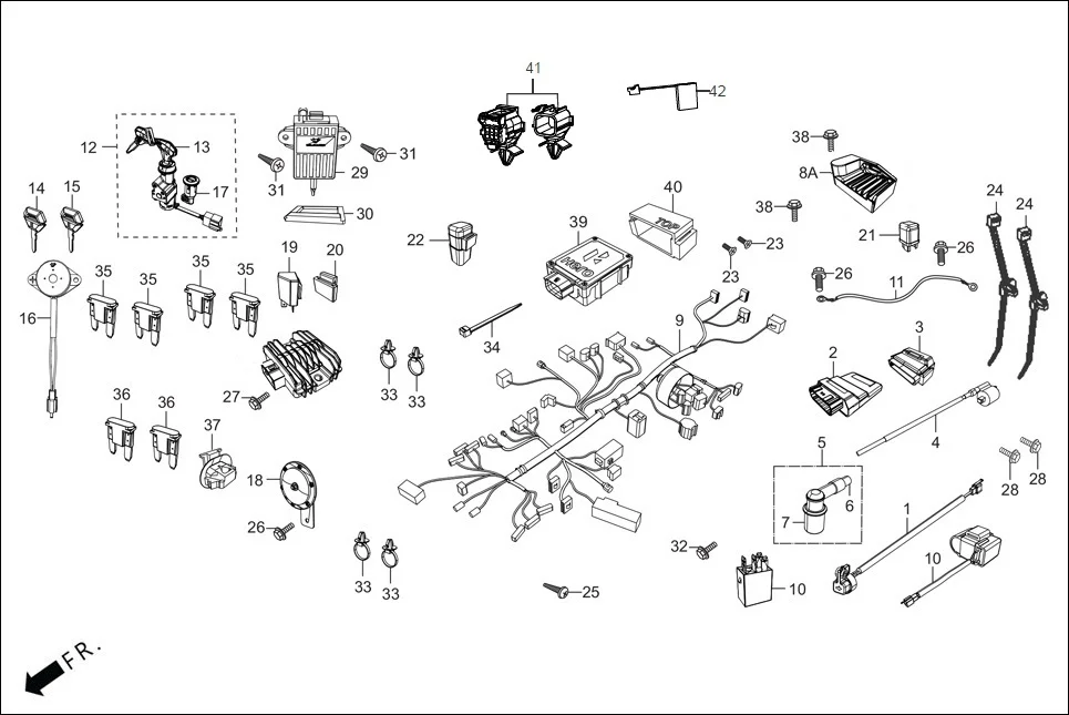 F-22-VX WIRE HARNESS diagram showing 32100-AAL-C10