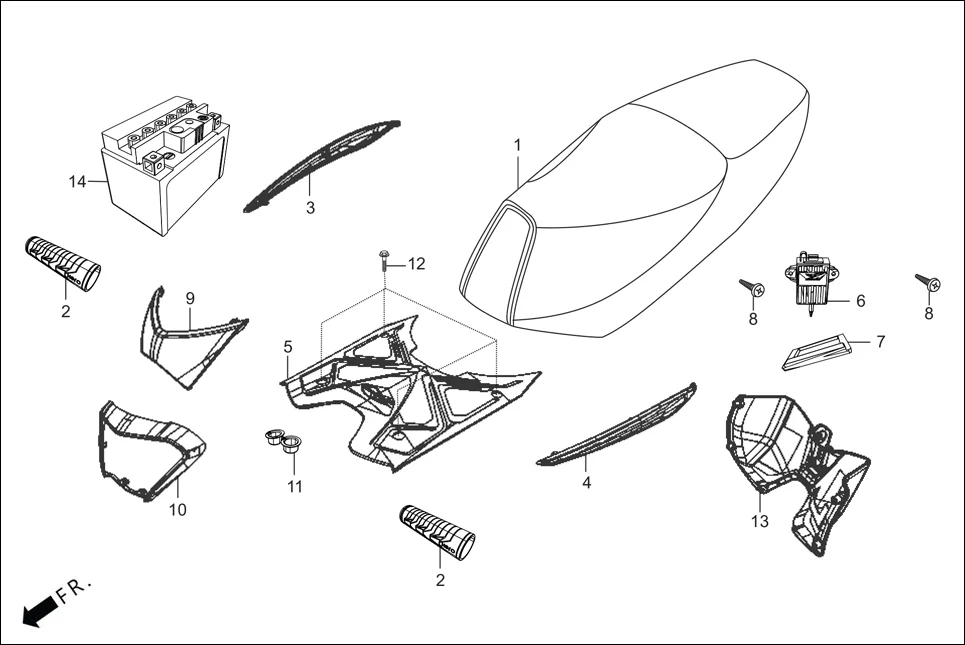 F-30-LX COVER ASSY. SEAT/GRIP COVER B(OPTIONAL) diagram showing NOT SERVICEABLE