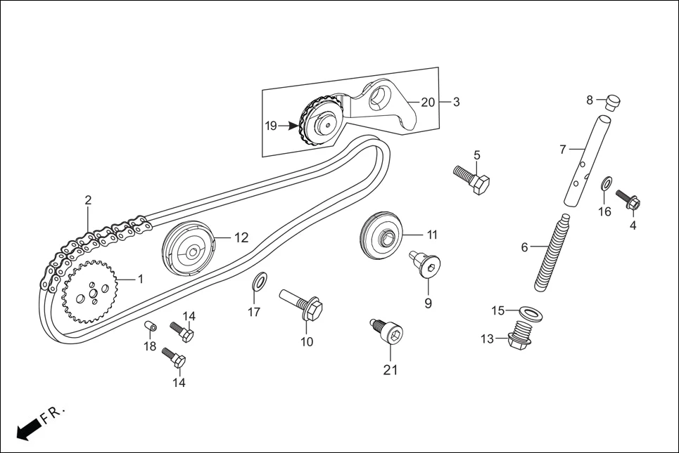 E-4 CAM CHAIN TENSIONER