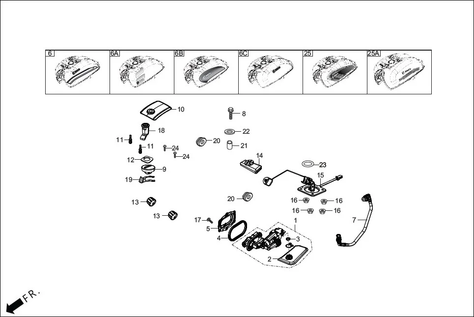 F-13-SELF_i3S FUEL TANK diagram showing 94050-06000
