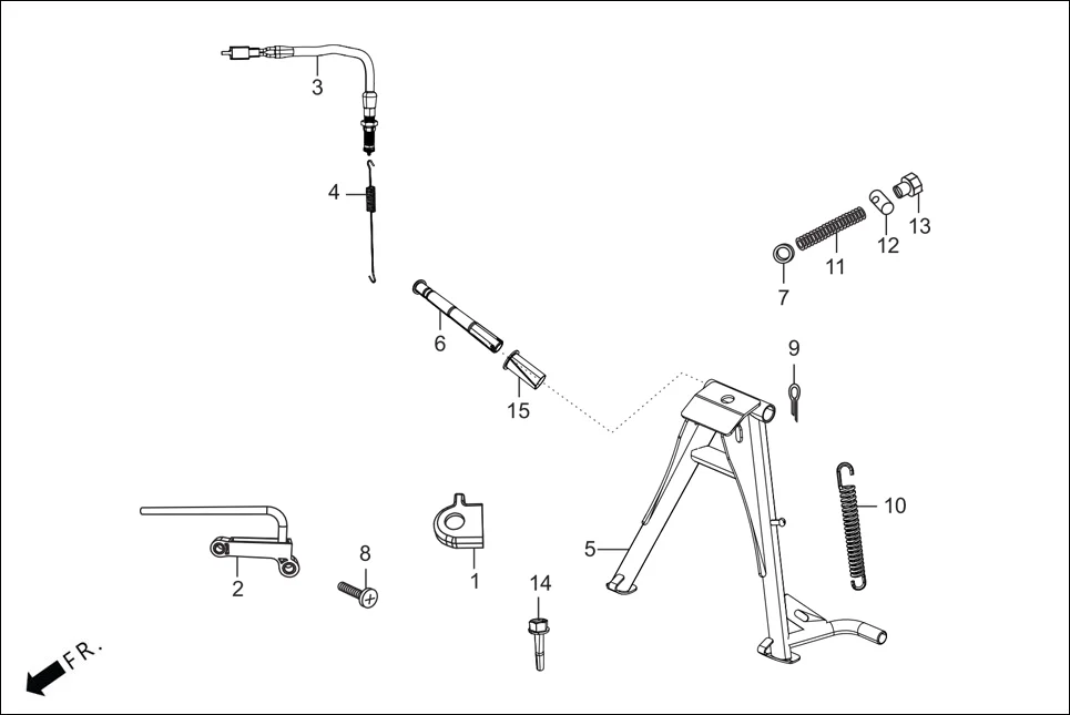 F-18-DISC MAIN STAND/PEDAL BRAKE diagram showing 35357-AAH-F00