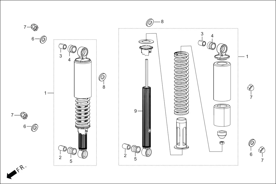 F-20-SELF REAR CUSHION diagram showing 52410-KCC-871