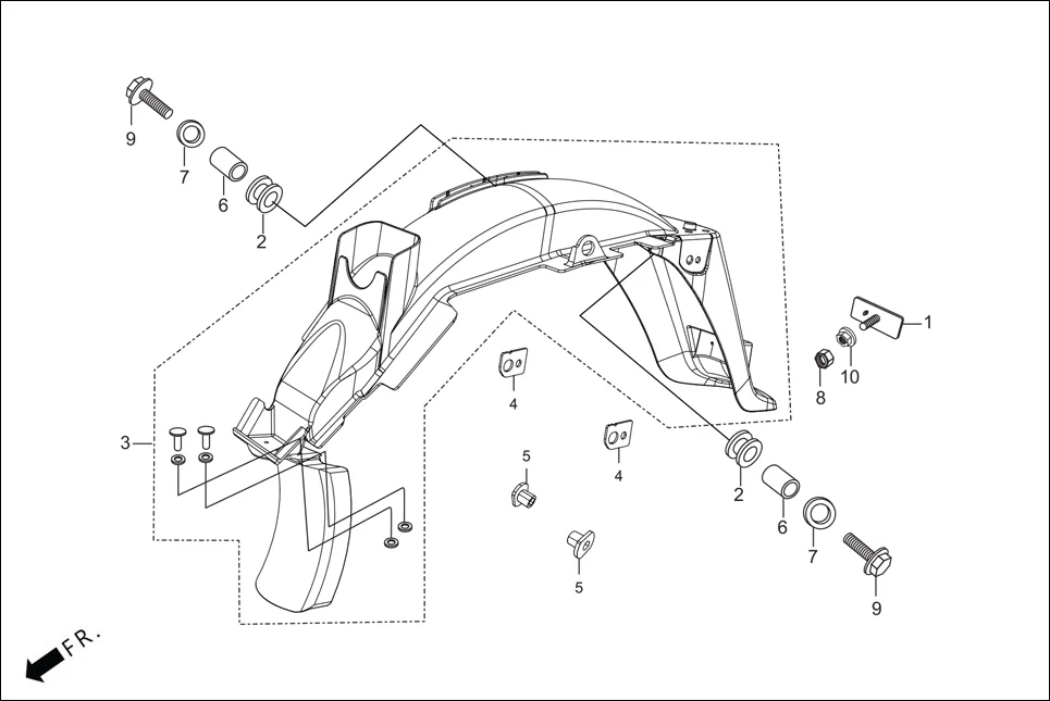 F-21 REAR FENDER diagram showing 33741-KST-920