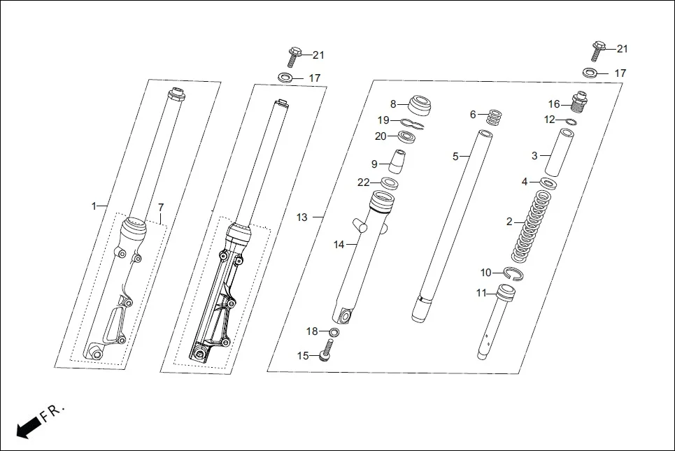 F-8-DISC FRONT FORK diagram showing 51401-KST-941