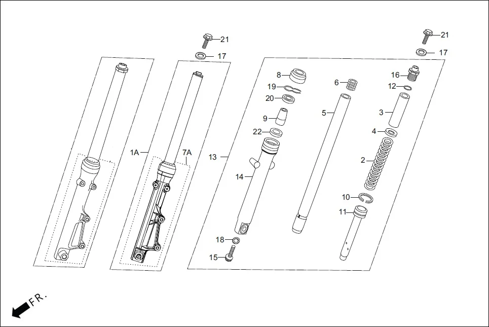 F-8-XTEC-DISC FRONT FORK diagram showing 51500-KWA-941