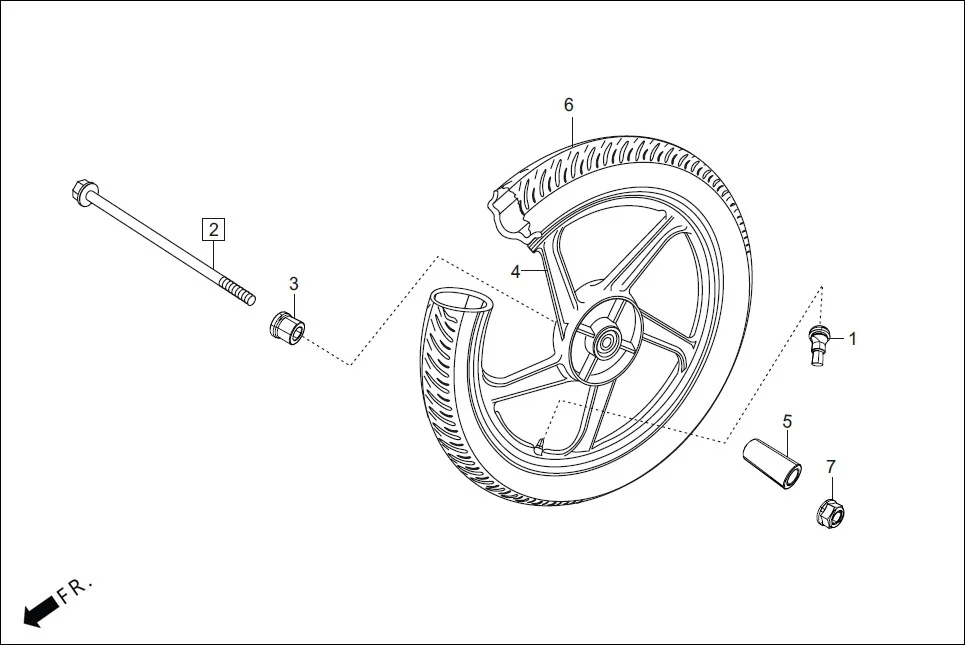 F-9-XTEC-DRUM FRONT WHEEL (DRUM) diagram showing 44601-ABA-204