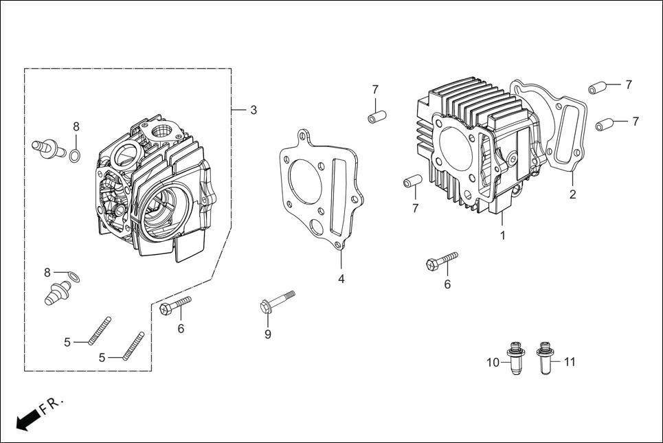 E-2 CYLINDER/CYLINDER HEAD