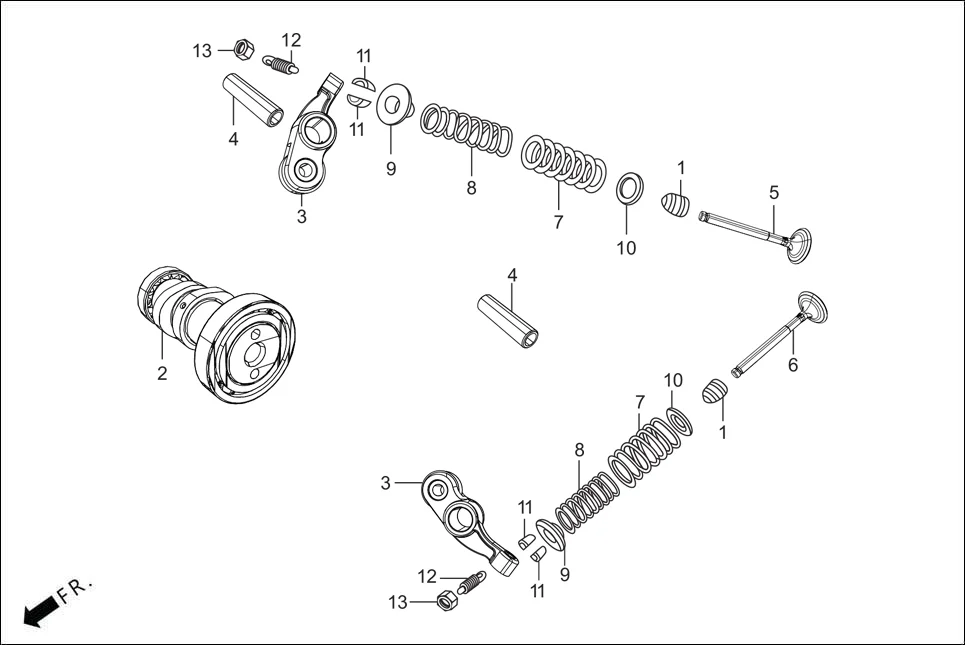E-3 CAM SHAFT/VALVE