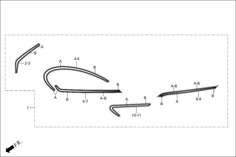 F-27C STRIPES/MARK assembly diagram for Hero SPLENDOR PLUS OBD2B(Apr., 2025)