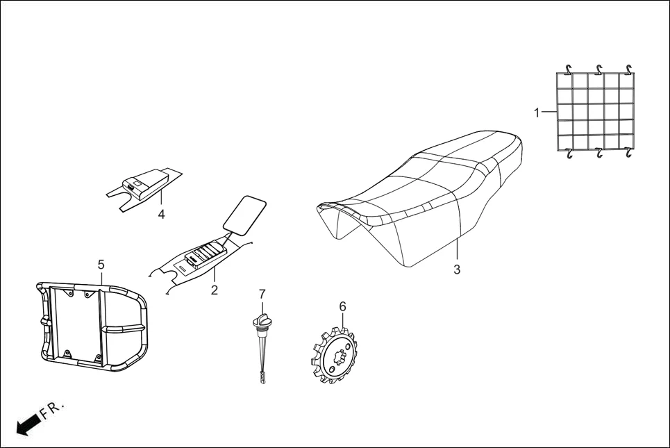 F-28A (OPTIONAL) assembly diagram for Hero SPLENDOR PLUS OBD2B(Apr., 2025)