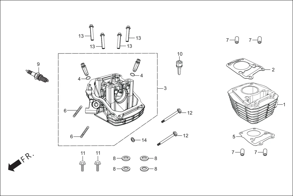E-2 CYLINDER/CYLINDER HEAD