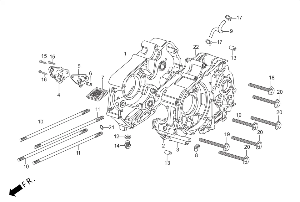 E-8-SELF CRANK CASE/OIL PUMP